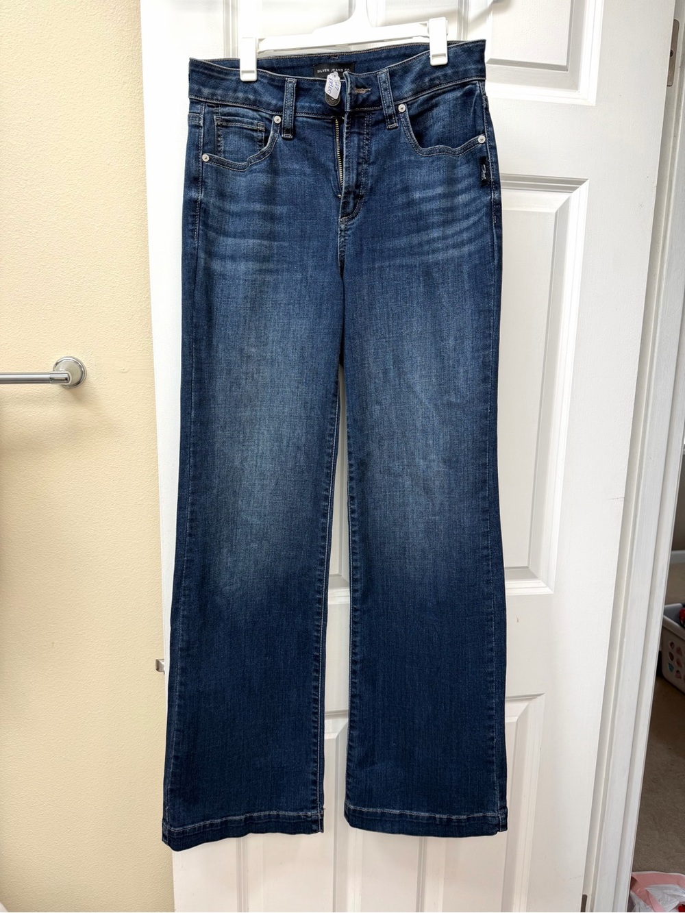 Silver Jeans Dark Blue Wide Leg High-Rise Jeans